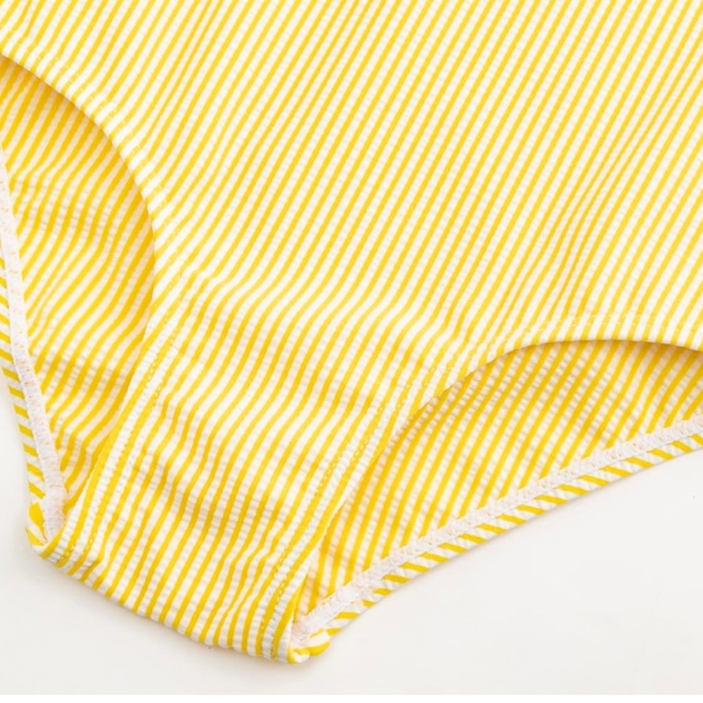 LIZENS Girls One Piece Swimsuit – Yellow & White Stripe – Size 9/10 – NWT - Picture 8 of 12